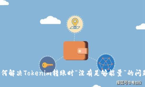 如何解决Tokenim转账时“没有足够能量”的问题？