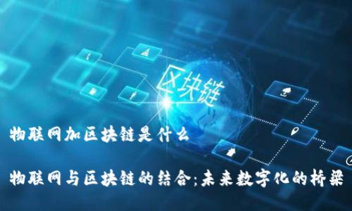 物联网加区块链是什么

物联网与区块链的结合：未来数字化的桥梁
